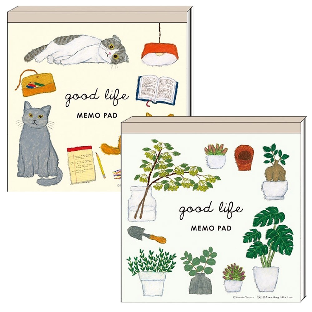 米津祐介 120枚 方形便條紙 memo｜日本Greeting Life