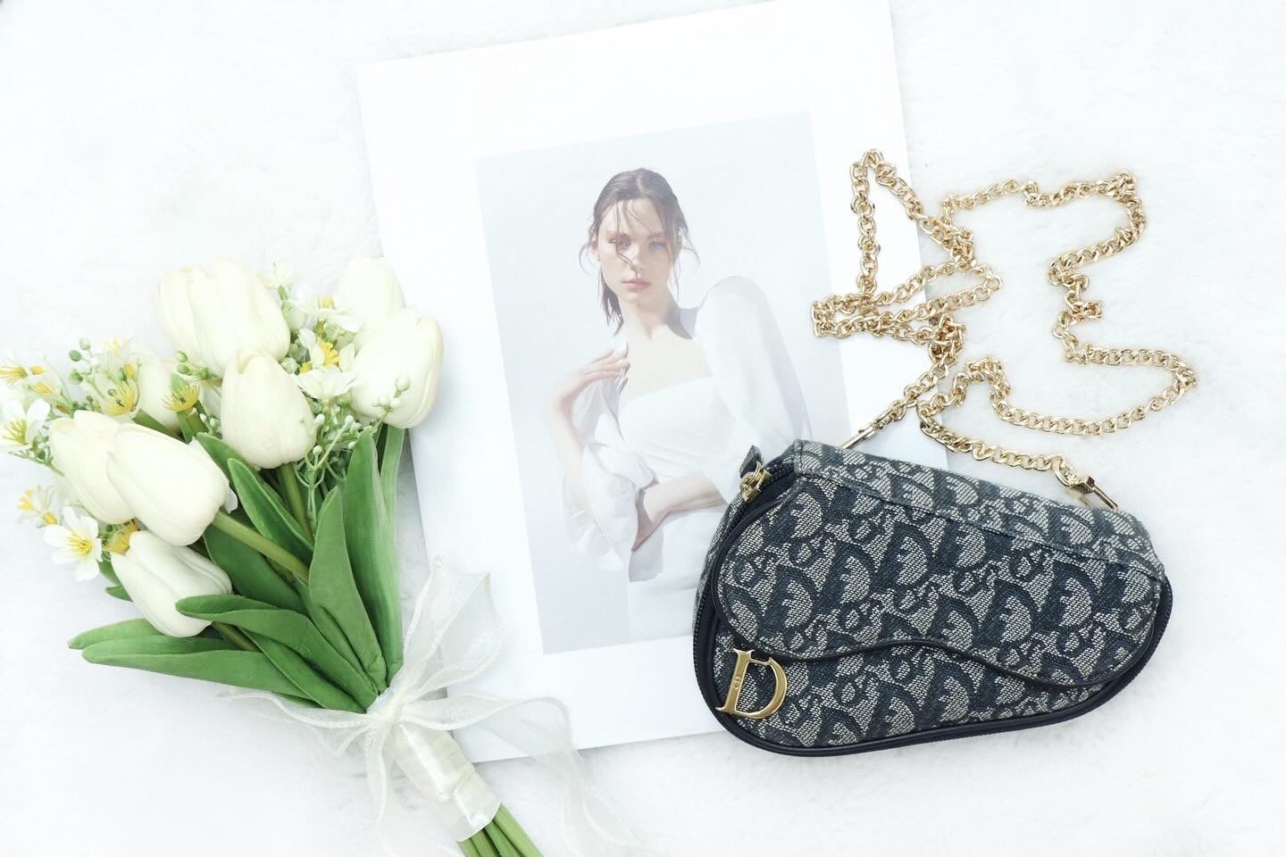 Dior mini 馬鞍包💙