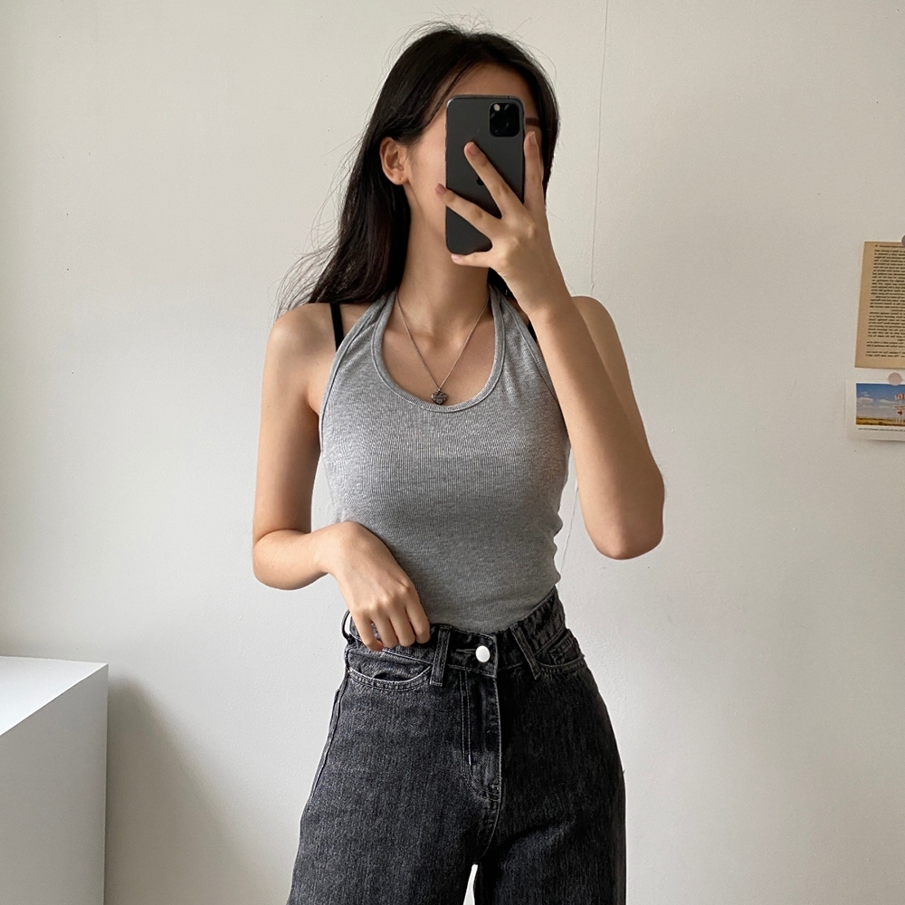 回饋優惠❤️預訂｜軟棉質4色掛頸背心 (可配SET)