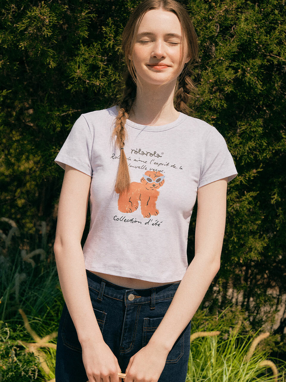 rolarola - ROLA SUNGLASSES PUPPY T-SHIRT (MELANGE GRAY)