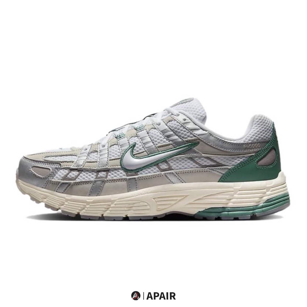 【APAIR】預購 NIKE P6000 男女鞋 復古慢跑鞋 HF4308-072 白綠 奶油底 P-6000