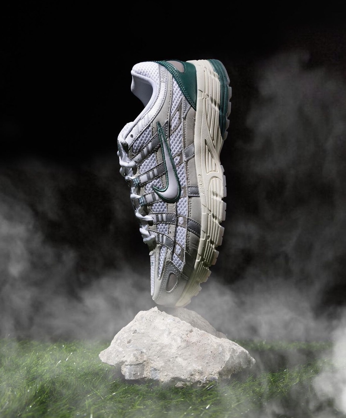 【APAIR】預購 NIKE P6000 男女鞋 復古慢跑鞋 HF4308-072 白綠 奶油底 P-6000