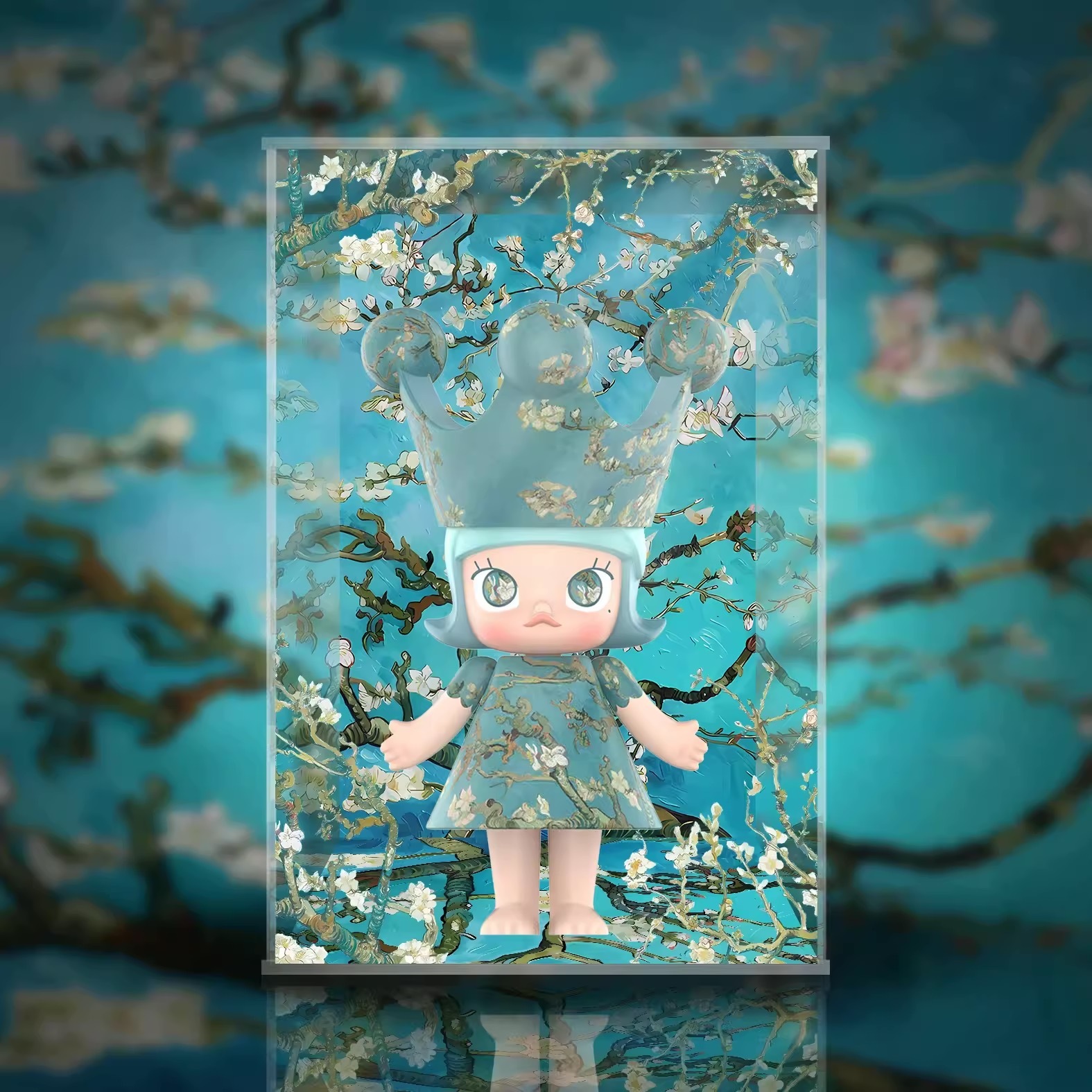 [AOWOBOX] MEGA ROYAL MOLLY 1000% 梵高博物馆 杏花 展示盒