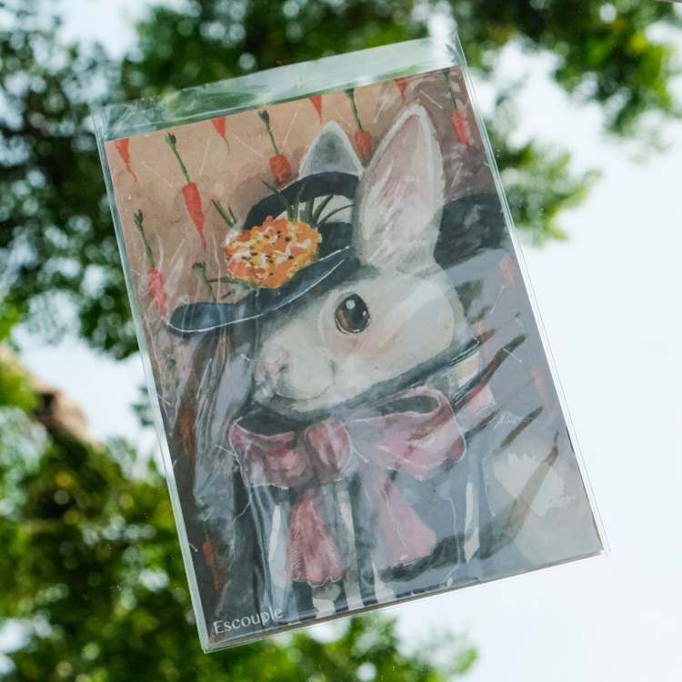 一氏夫婦 Escouple｜動物王國｜明信片｜兔子