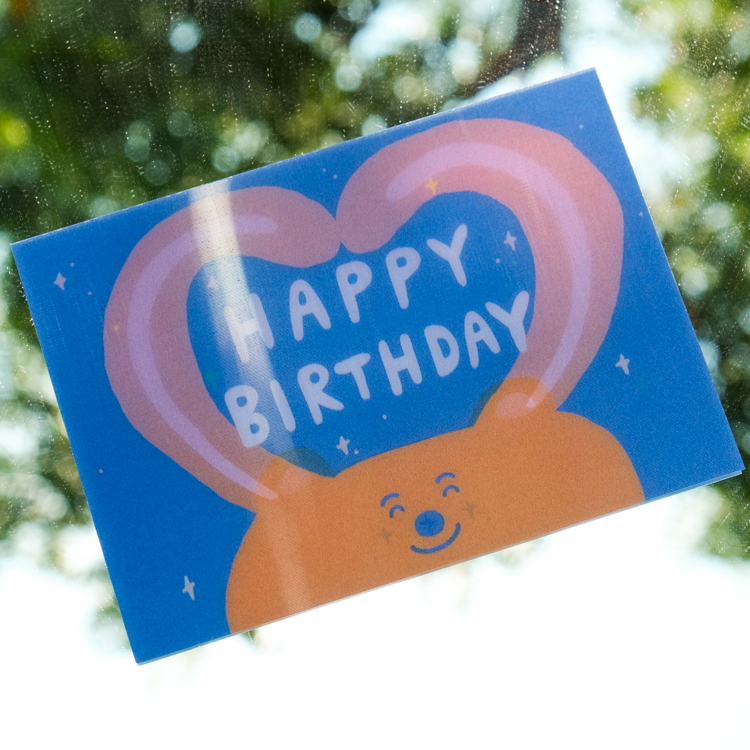 miii｜變換明信片｜HAPPY BIRTHDAY｜熊
