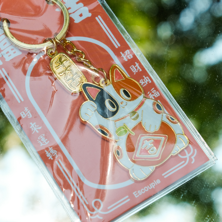 一氏夫婦 Escouple｜鑰匙圈｜招財貓