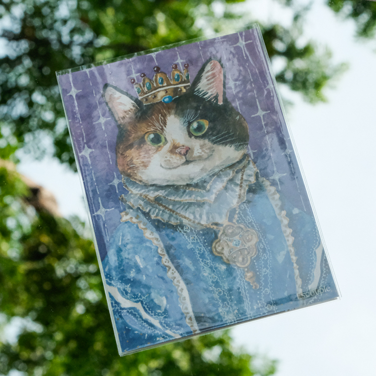 一氏夫婦 Escouple｜動物王國｜明信片｜三花