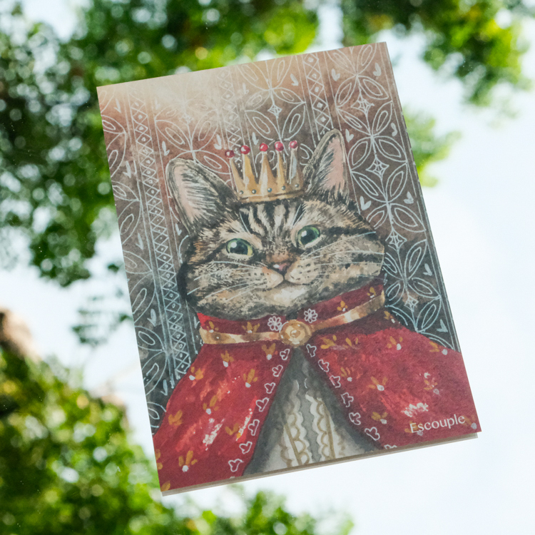 一氏夫婦 Escouple｜動物王國｜明信片｜虎斑