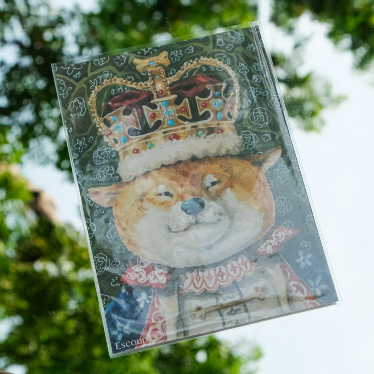 一氏夫婦 Escouple｜動物王國｜明信片｜柴犬