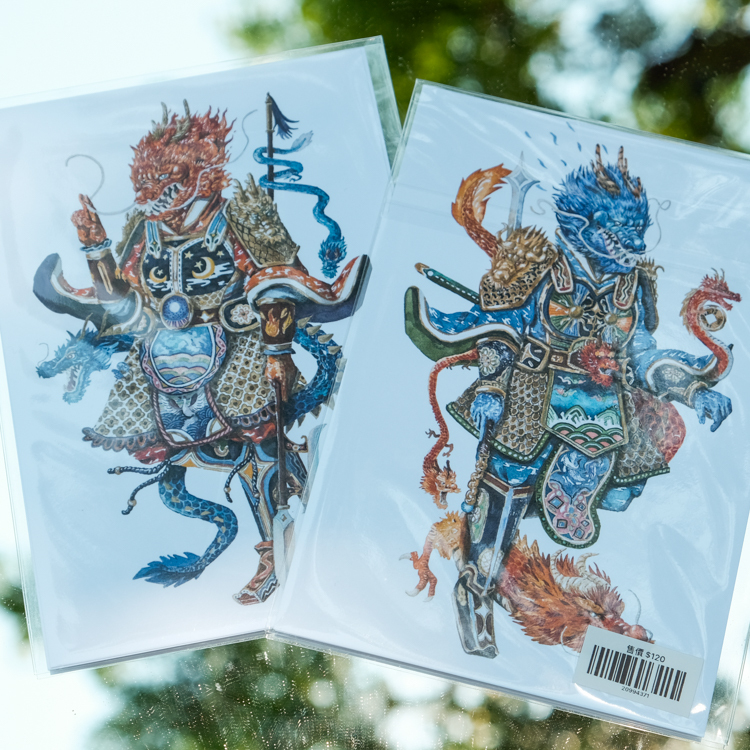 一氏夫婦 Escouple｜門神明信片組｜龍