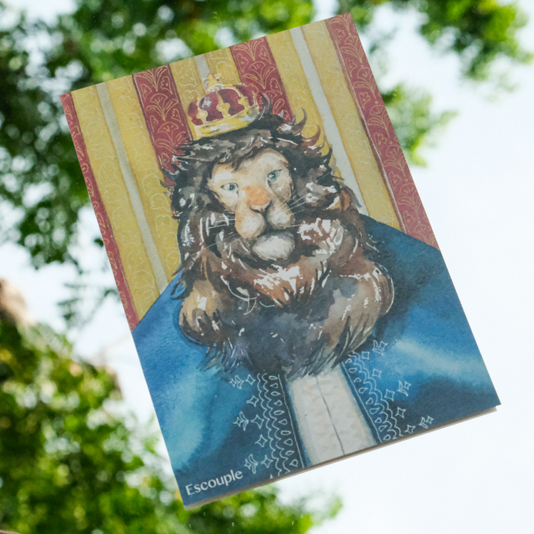 一氏夫婦 Escouple｜動物王國｜明信片｜獅子