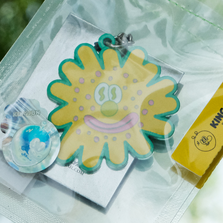 Kingjun｜吊飾｜病毒花｜黃綠鼻