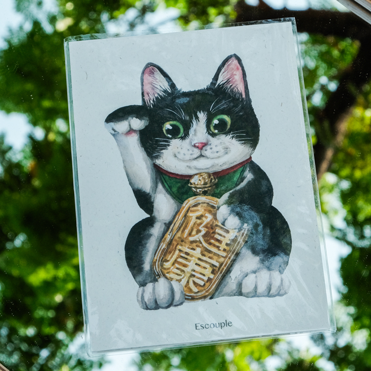 一氏夫婦 Escouple｜明信片｜招財貓｜健康 賓士貓