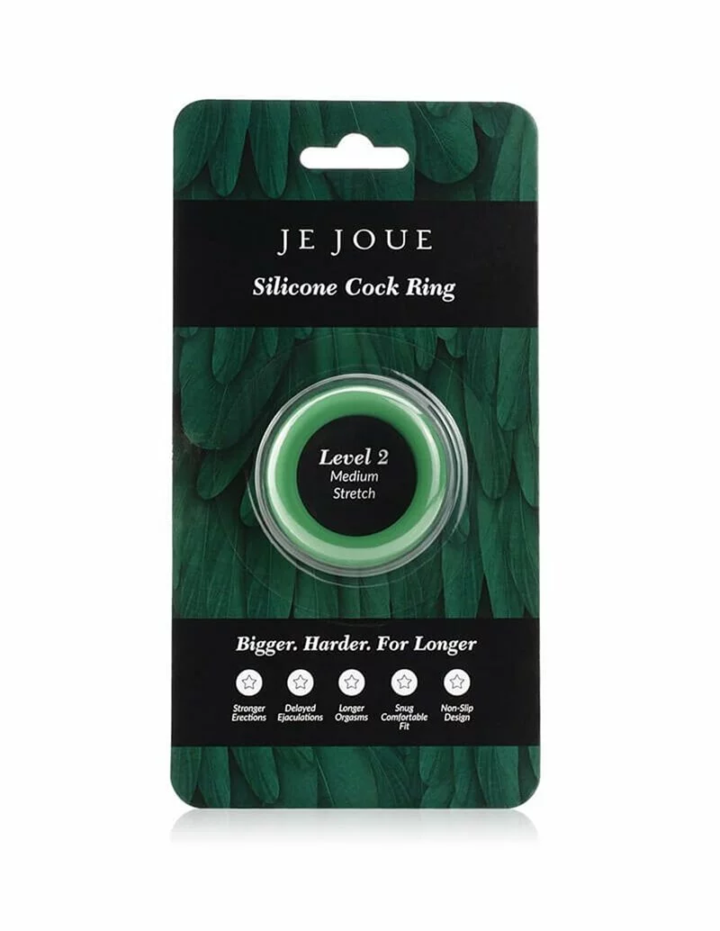 Je Joue - 矽膠陰莖環 - 中等彈力(綠色)