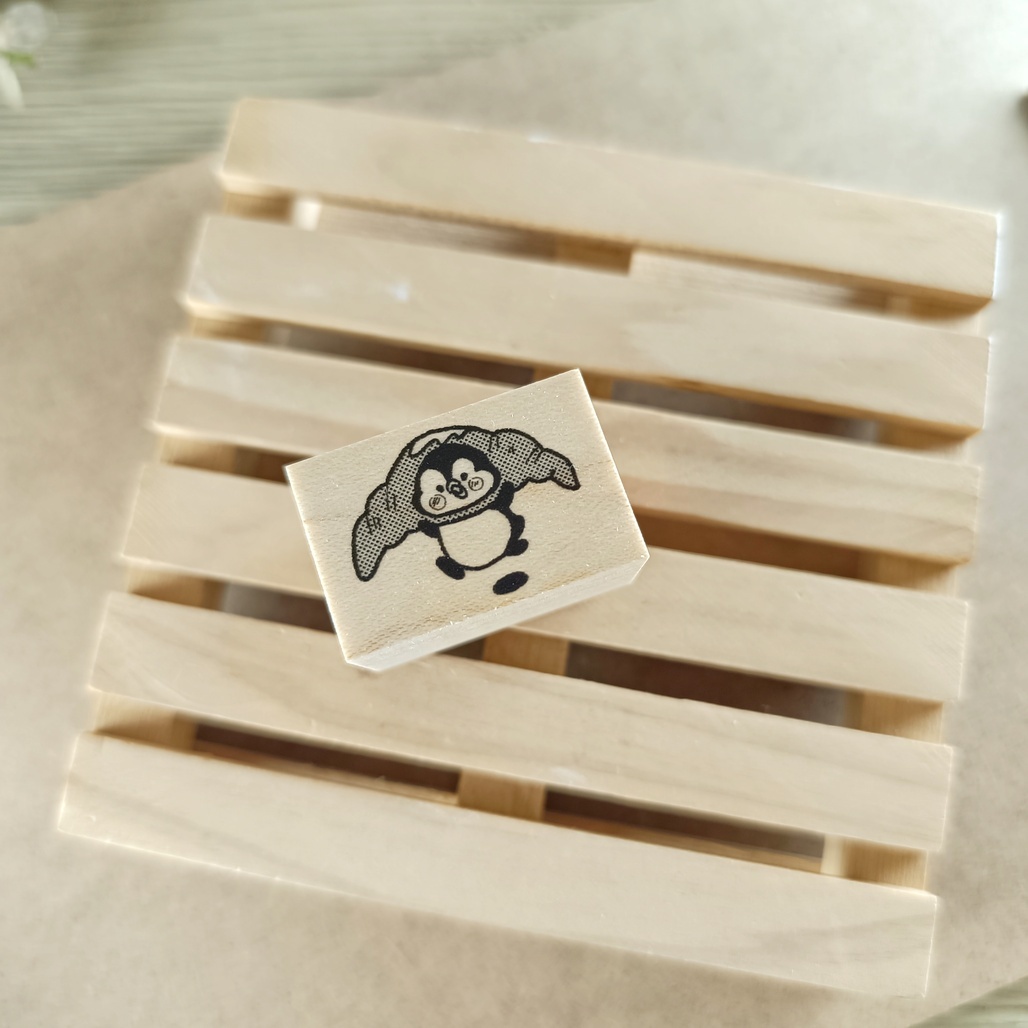 日本YUN．企鵝麵包系列 原創櫸木印章 2024春季新品
