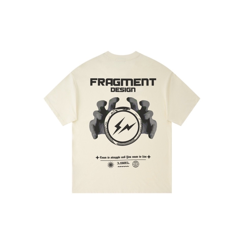聯名 Dryworld X Fragment Design 胸口大Logo 背後雙手掌握閃電 藤原浩 短袖 短T TEE J-RHML240T3022