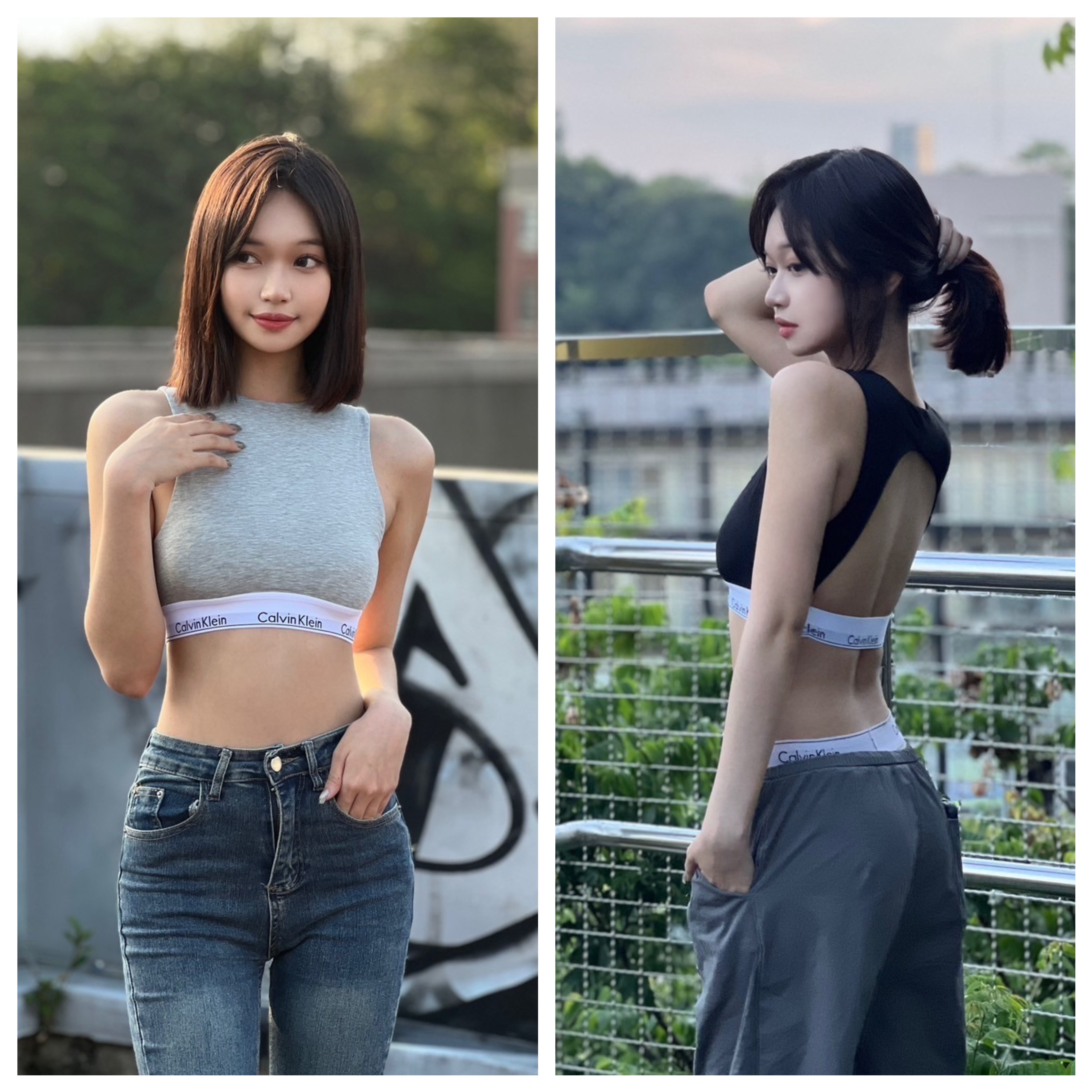 Calvin Klein CK 女款 短版 經典串標 露背 削肩背心