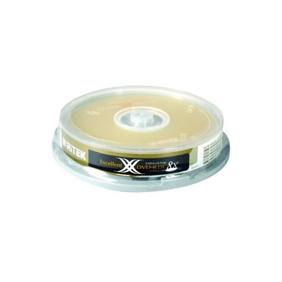錸德Ritek DVD+R 8x DL 10片桶裝