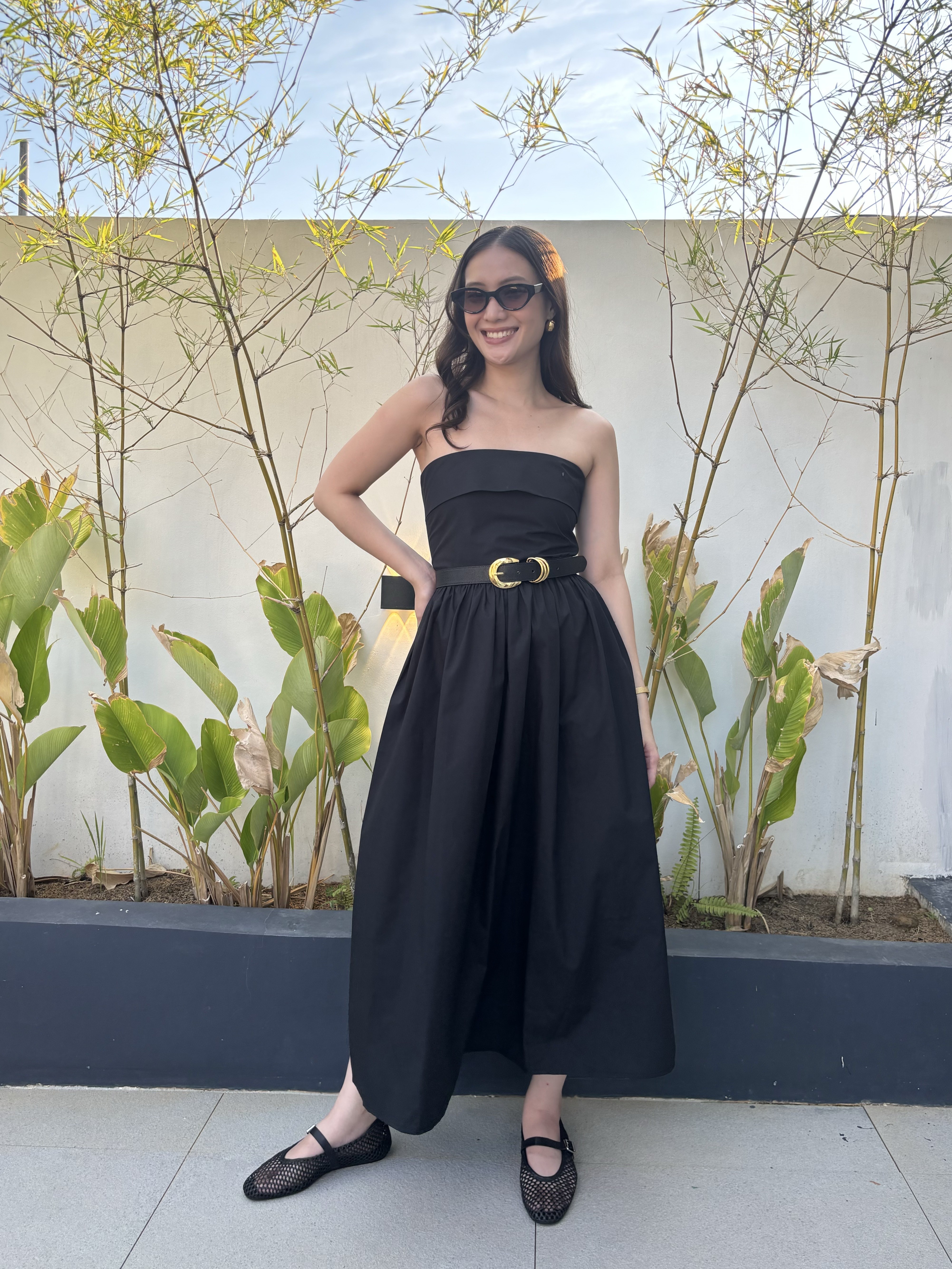 Lila Poplin Dress - Black