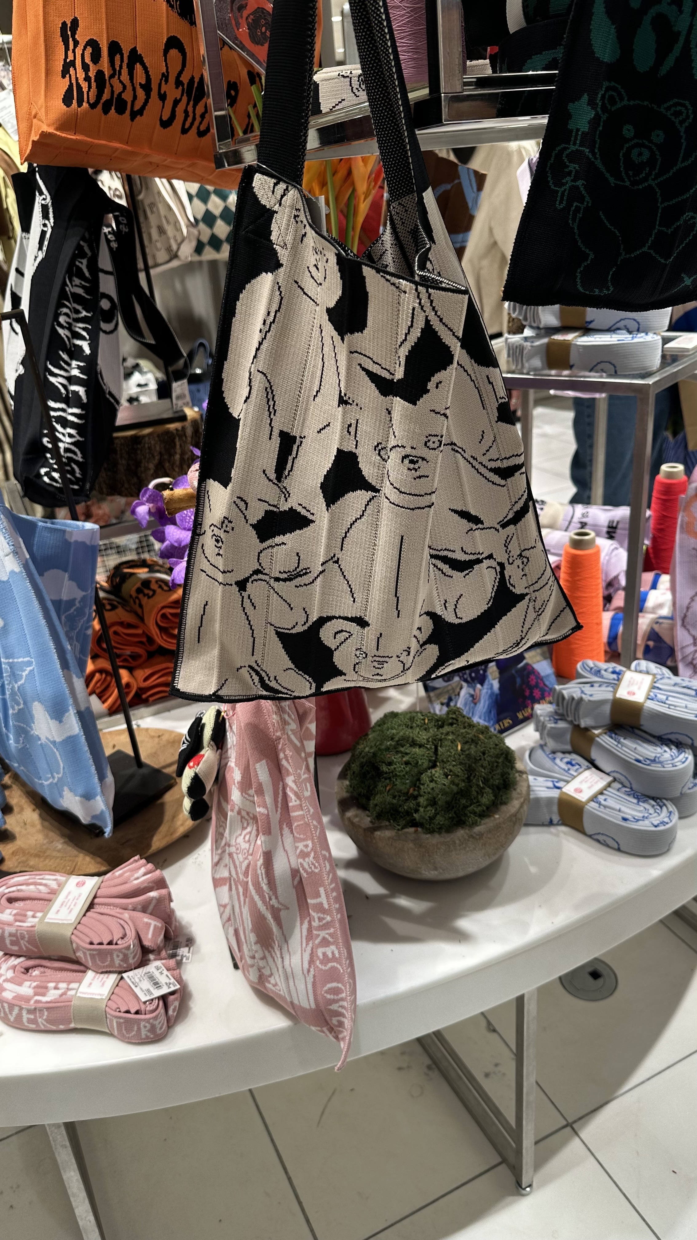 現貨┃日本製 KNT365 小熊 黑卡其 購物袋