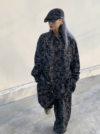 佩斯利尼龍氣球褲