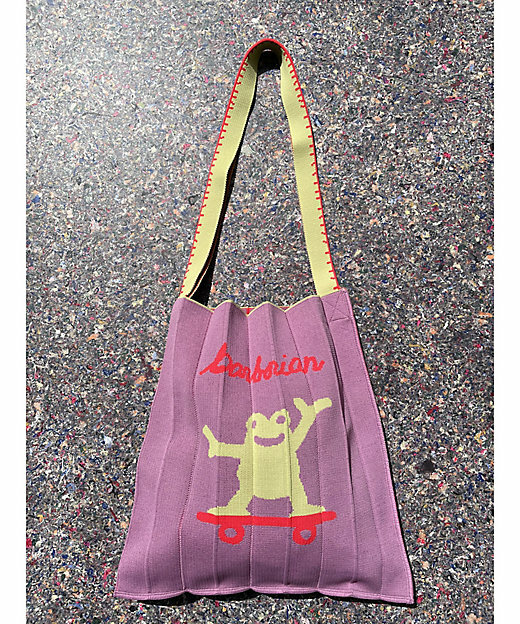 現貨┃日本製 KNT365 青蛙 針織 購物袋 可收納