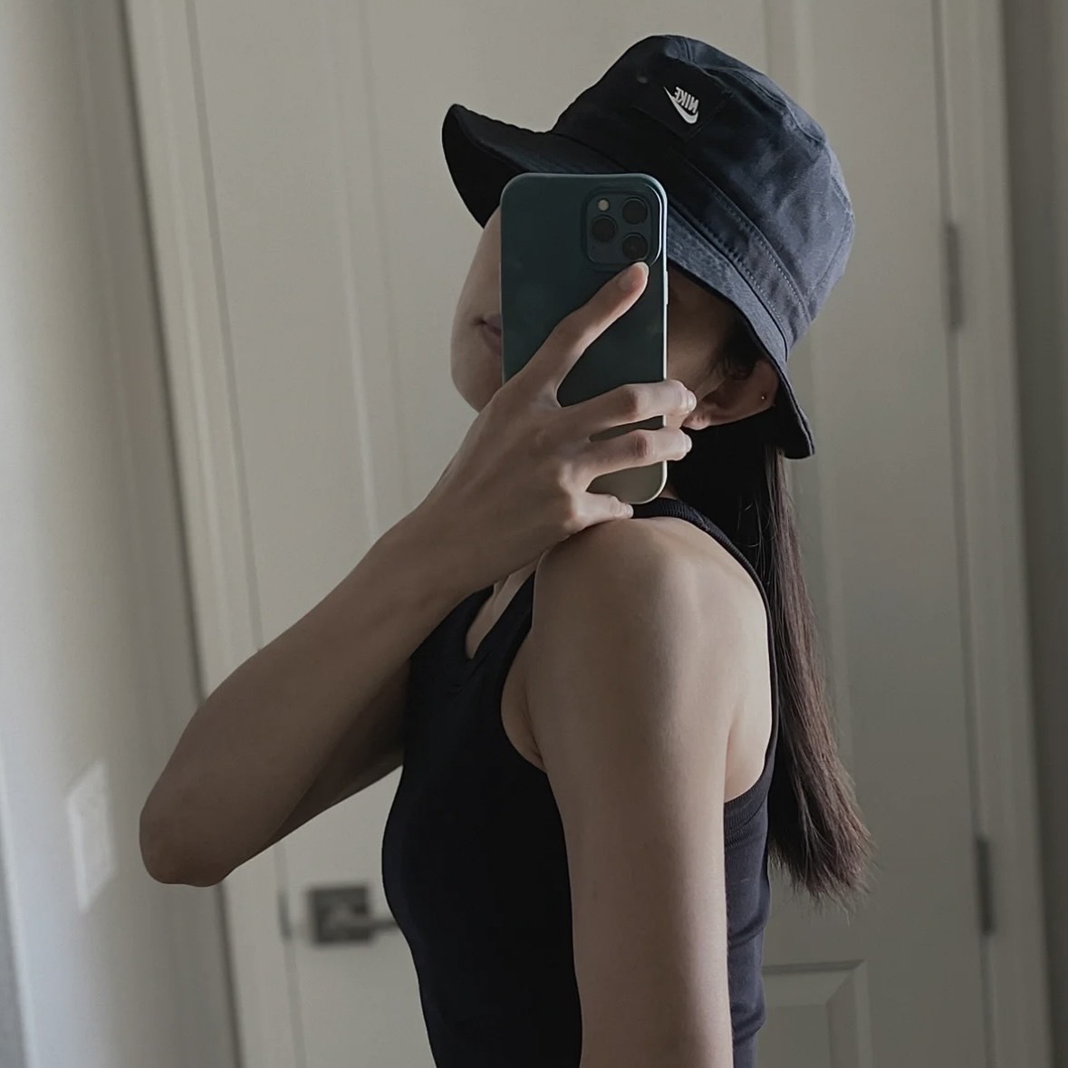 【現貨】Nike Youth Bucket 漁夫帽 字勾 方標 黑