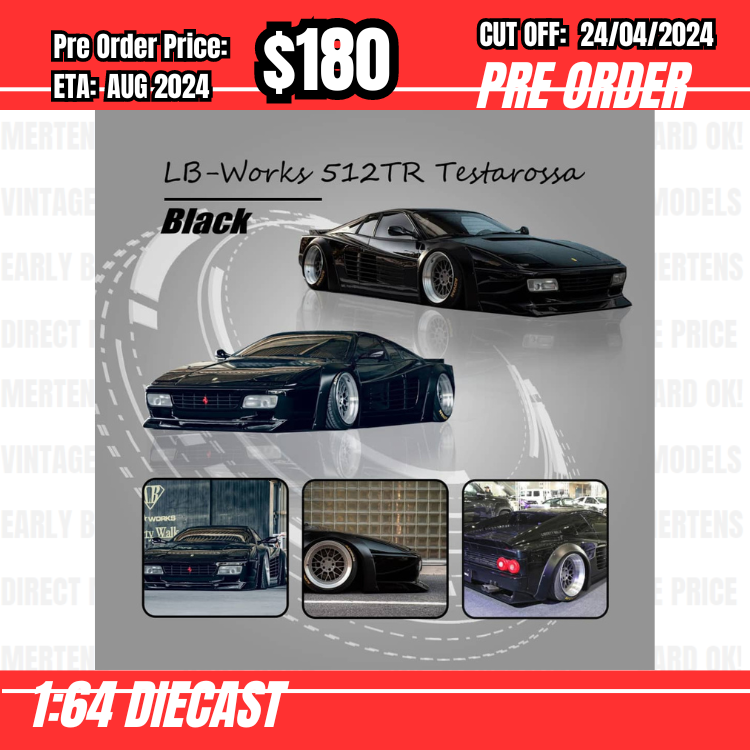 RS-$180  * Star Model * 1:64 Testarossa LB Works Black [OD22/04]