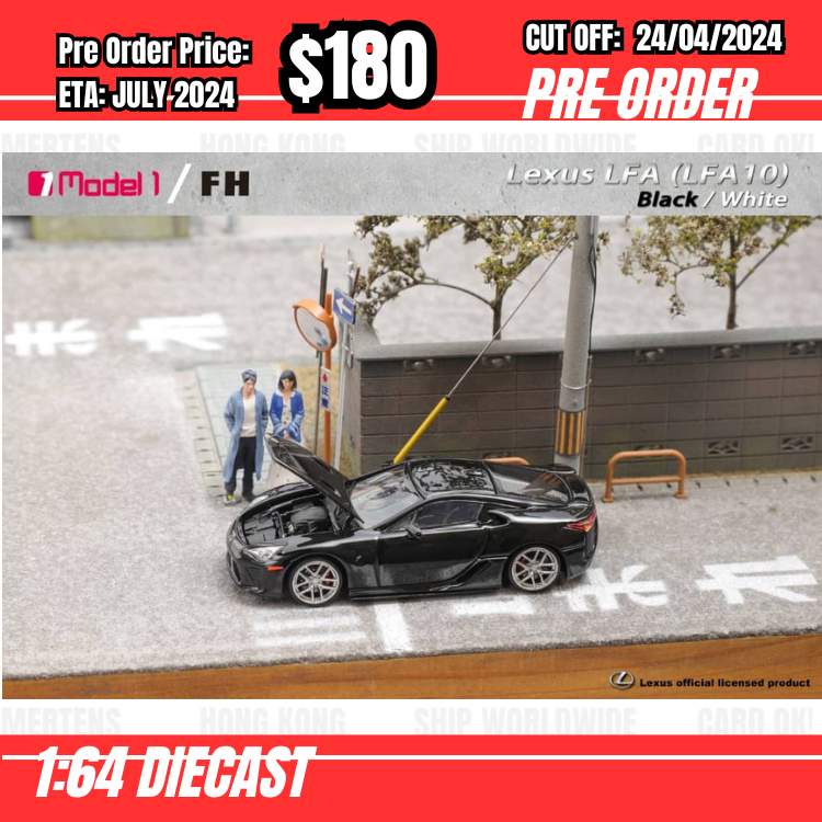 RS-$180  * FH  * 1:64 Lexus LFA Black [OD22/04]
