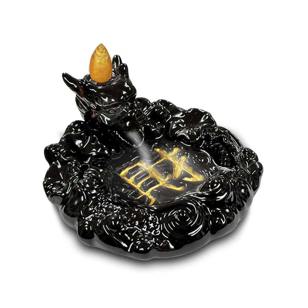 【菩提居】黑釉金龍財庫爐 (廠商直出、不參加免運及滿額贈優惠)