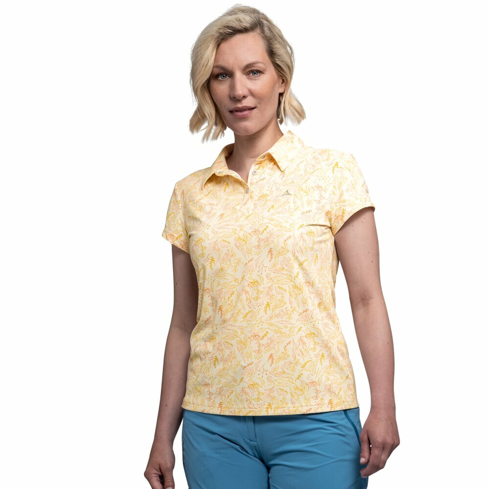 【Schoffel】女排汗快乾彈性POLO上衣 / 24SL20-13527-[玫瑰粉、花漾白、黃]