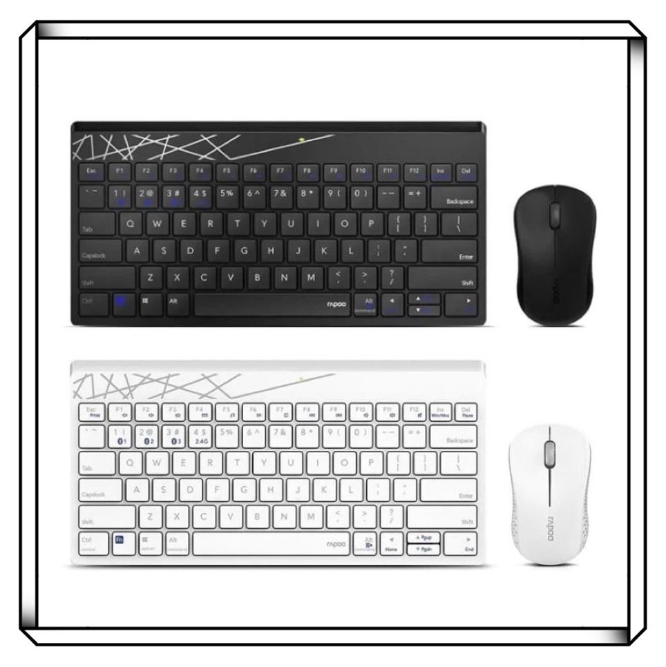 Rapoo 雷柏 8000T 三模多工切換靜音無線光學鍵鼠組