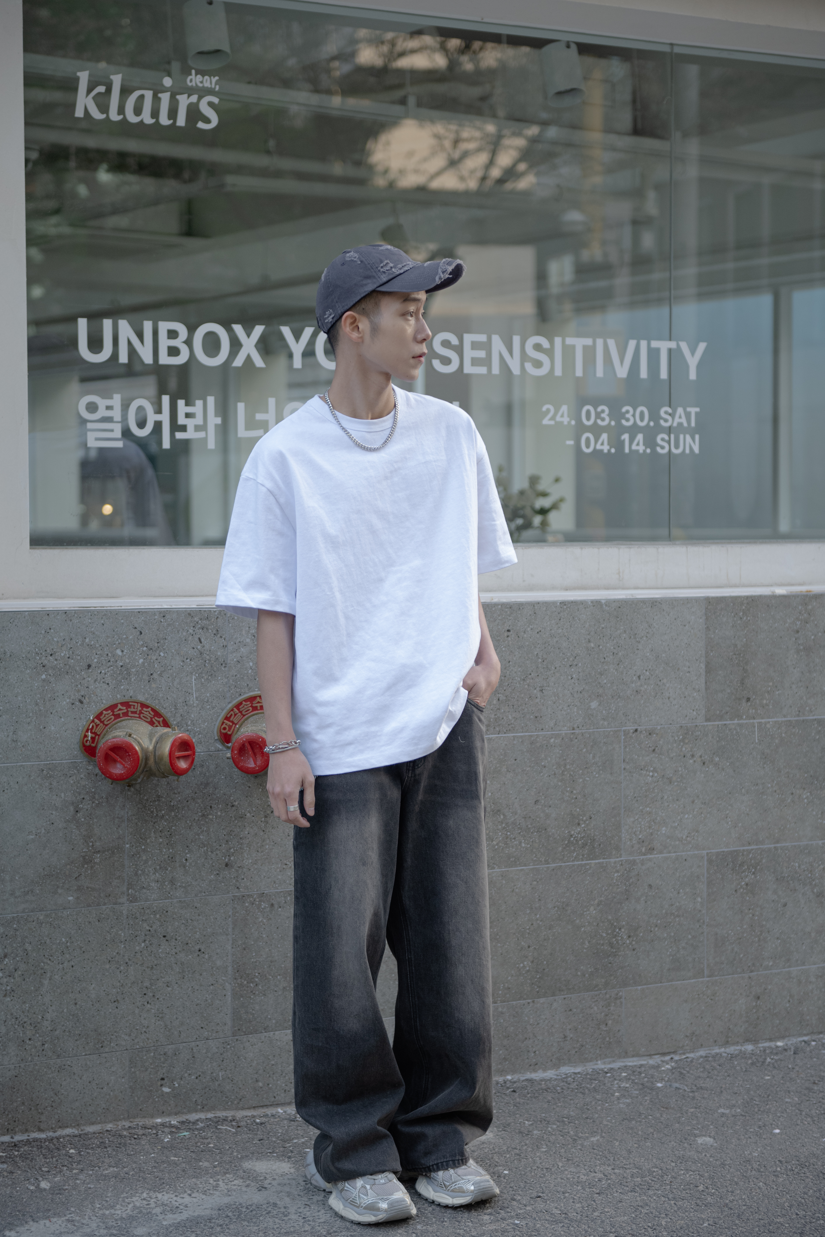 SIMON MADE BW-2340 定番 巴黎 淤泥 做舊 闊腿 牛仔褲