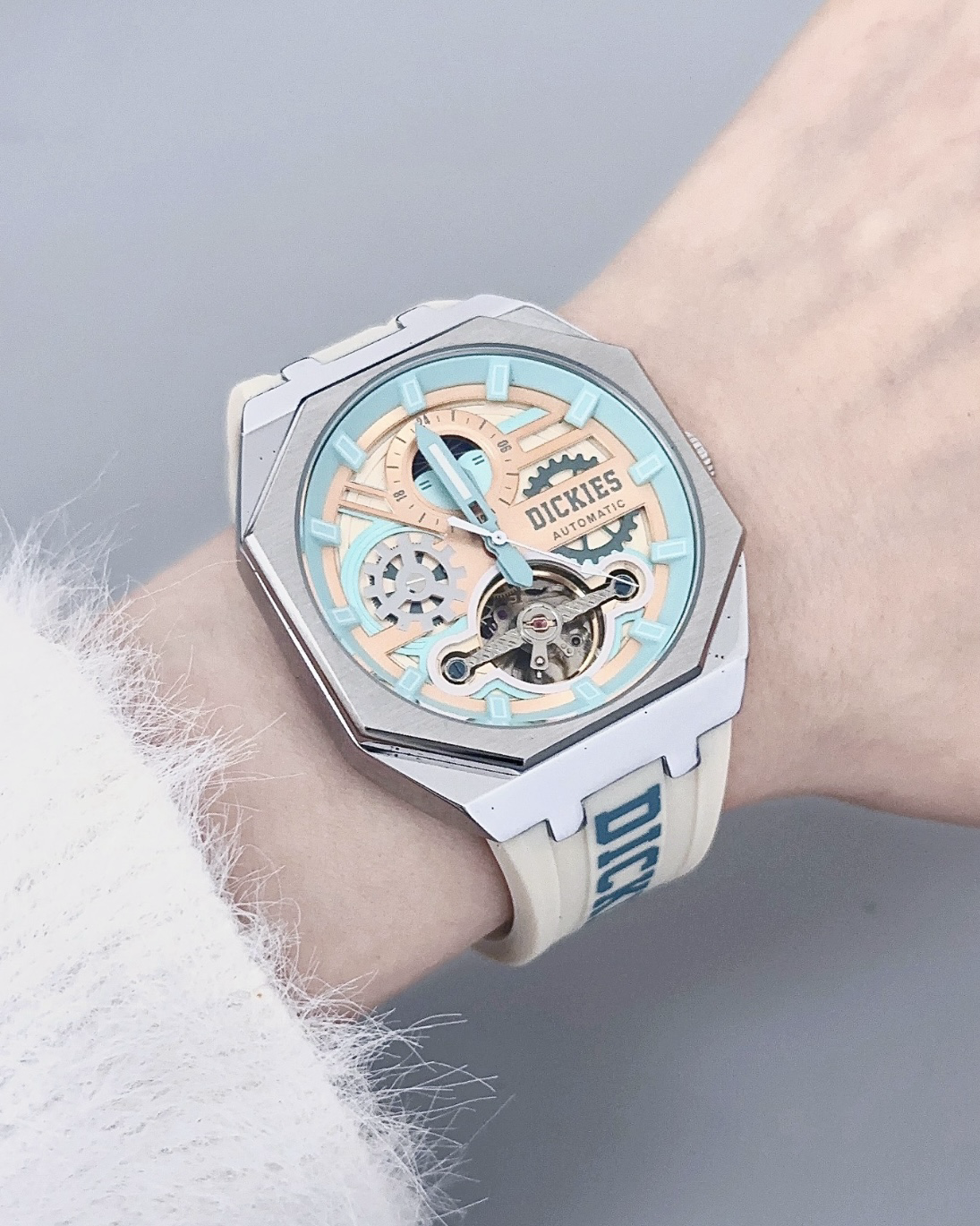 <限量代購>Dickies 全自動機械表 日月星象 AP手錶 鏤空 多功能 潮流 CL-485
