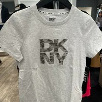 [S] DKNY CAMO SPARKLE LOGO TEE,OPTIC HEATHER, DP4T9914-OHR (SD899)
