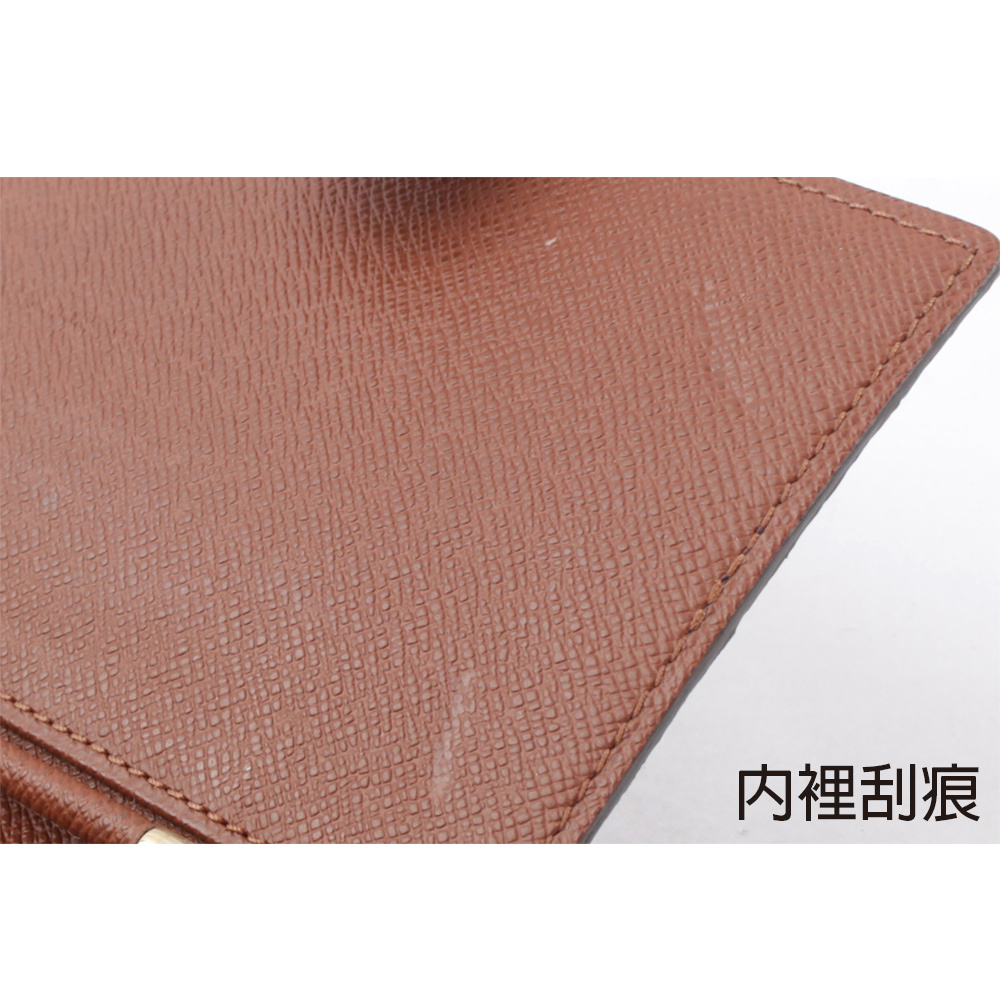 【Louis Vuitton / LV】Monogram 塗層帆布釦式對開記事本套 M63028