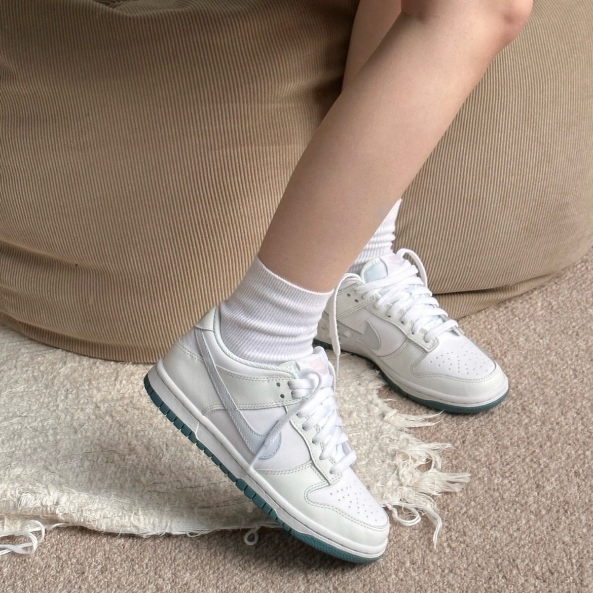 Nike Dunk Low GS White Grey Teal 冰川湖水藍 白灰 大童 FD9911-101