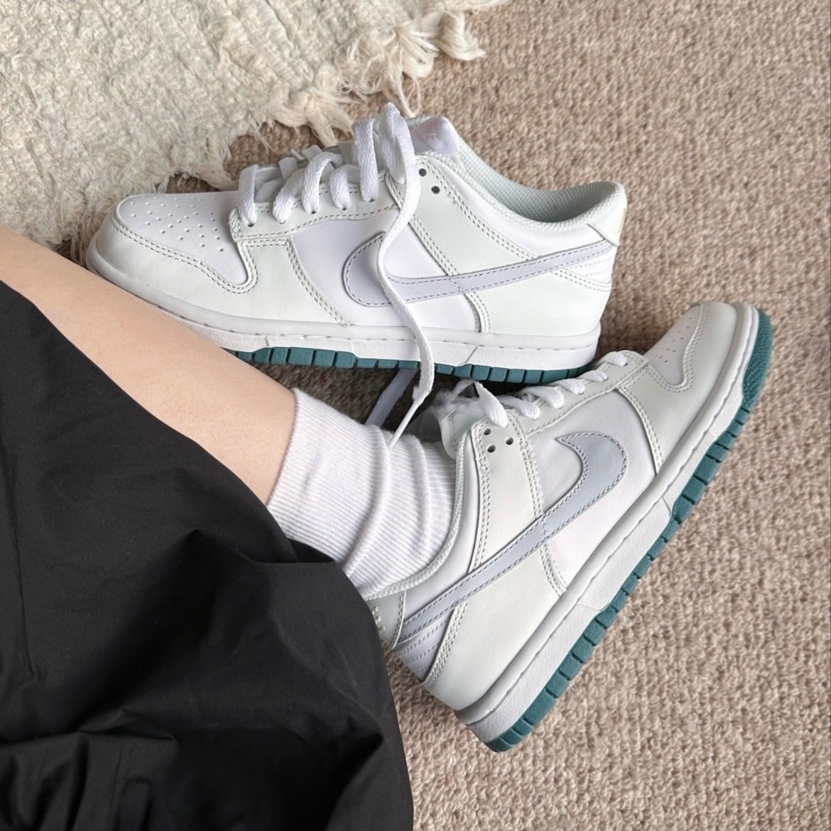 Nike Dunk Low GS White Grey Teal 冰川湖水藍 白灰 大童 FD9911-101