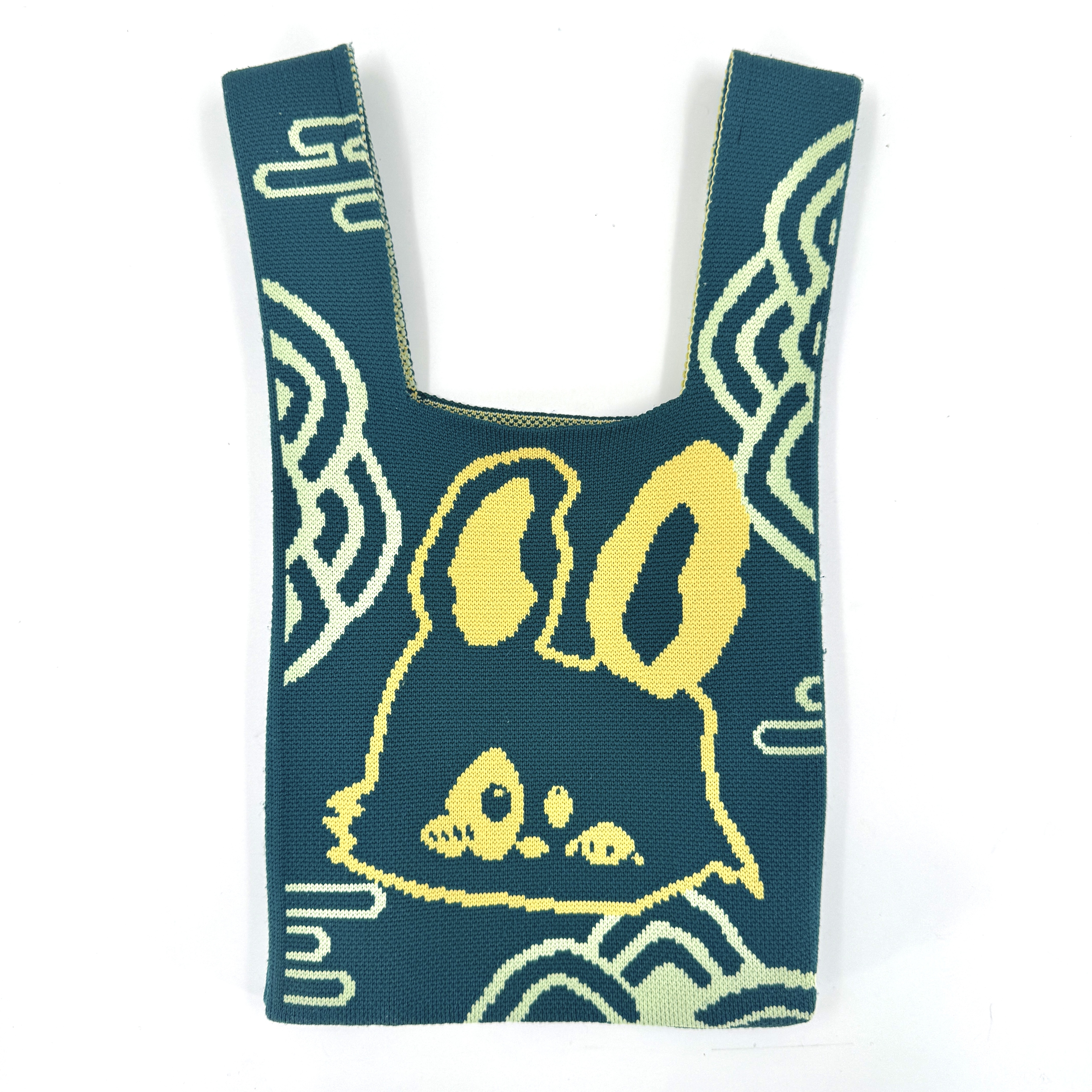 【Robbi family】Knit Hand Bag (Green)