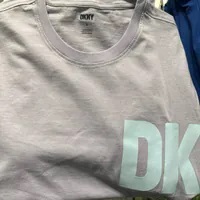 [S] DKNY MEN'S ASYMMETRICAL LOGO T-SHIRT,LILAC, M1312014-LIL (SD908)