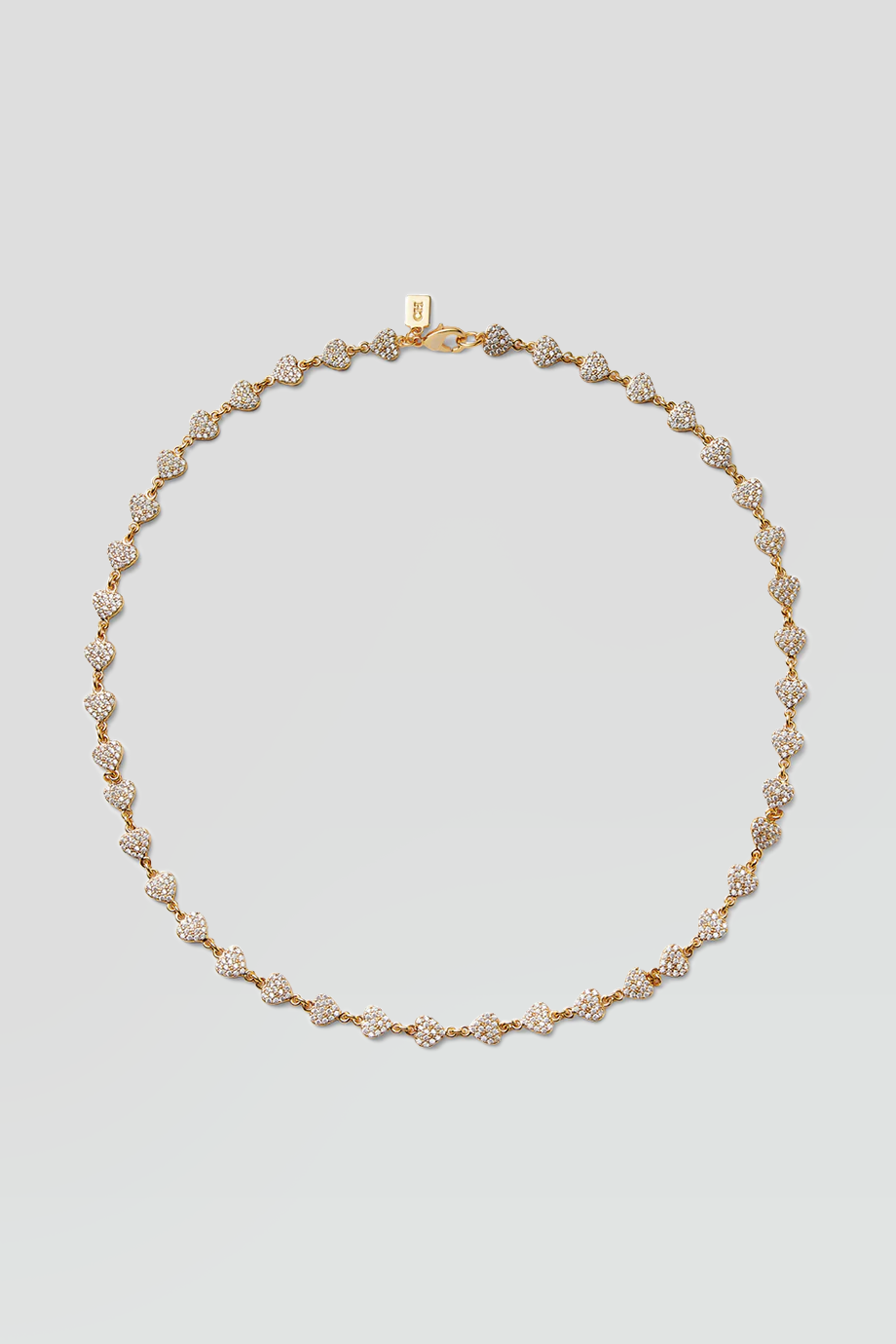 Crystal Haze｜HABIBTI 金色鑲鑽愛心串項鍊