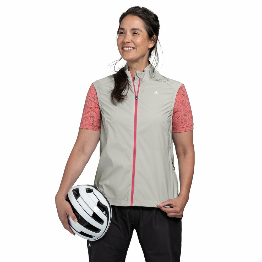 【Schoffel】女防風抗水立領背心 / 24SL50-13562-[玫瑰粉、淺灰]