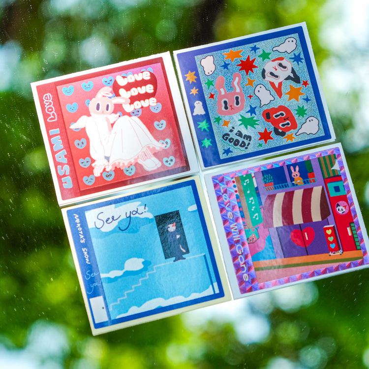 Raimochi｜唱片貼紙組｜4入