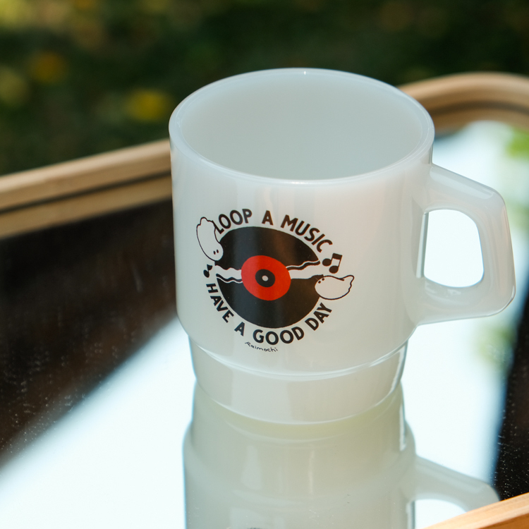 Raimochi｜音樂牛奶杯｜白