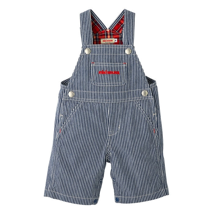 MH 標誌直條七分連身褲