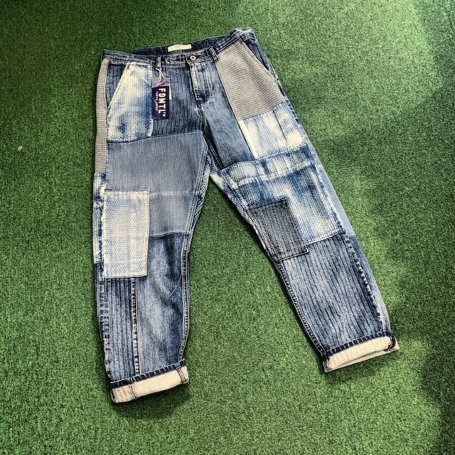 LAST PCS: FDMTL 2023 A/W JAPAN PATCHWORK 3 YEARS WASH JEANS - SIZE 34  IN STOCK NOW (現貨發售中)