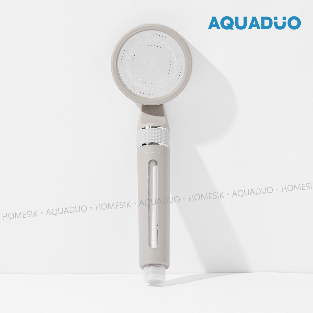 高級花系加寬版開/關 灰色 除氯增壓沐浴過濾花灑頭 (連濾芯) SF-680-GY