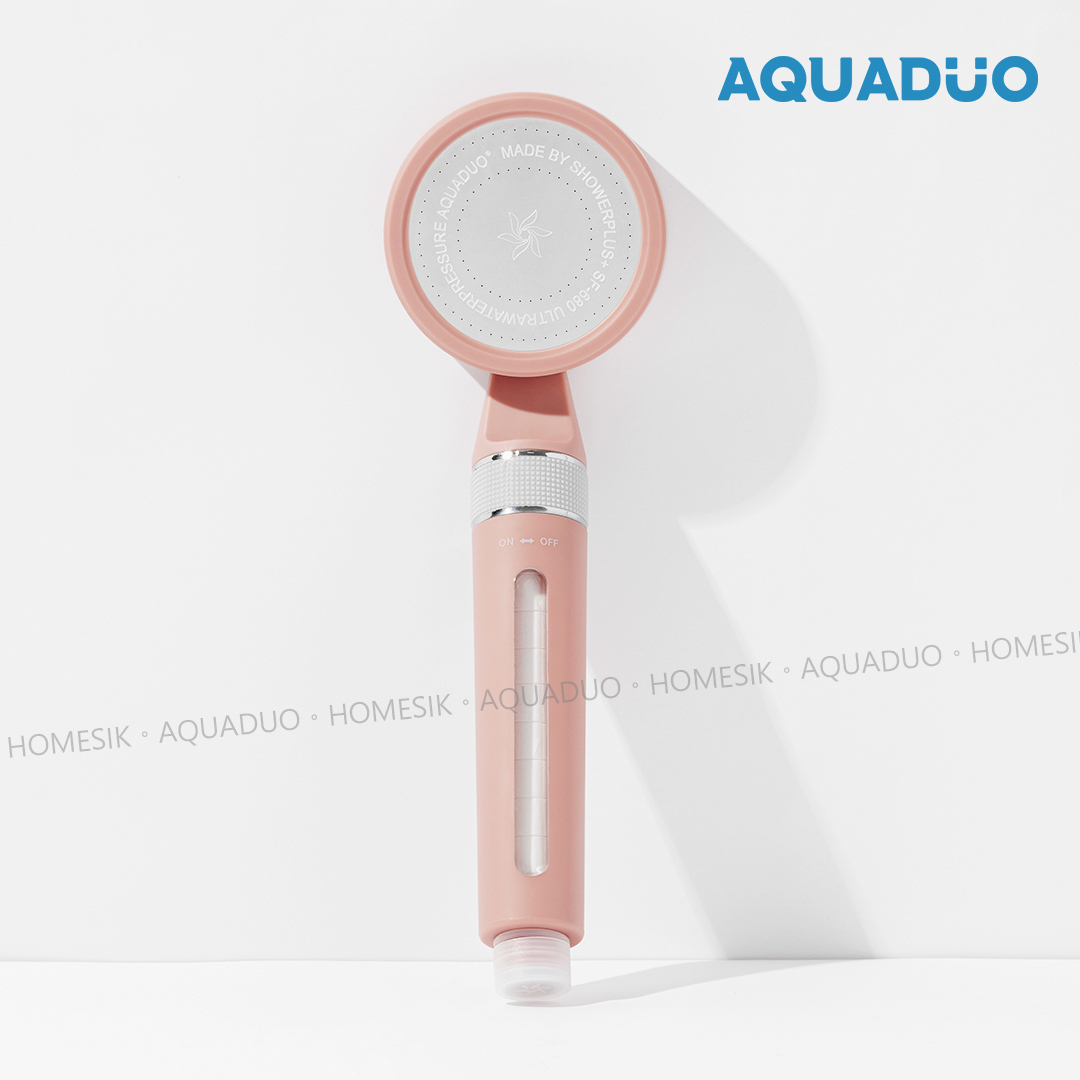 高級花系加寬版開/關 玫瑰粉 除氯增壓沐浴過濾花灑頭 (連濾芯) SF-680-ROSE