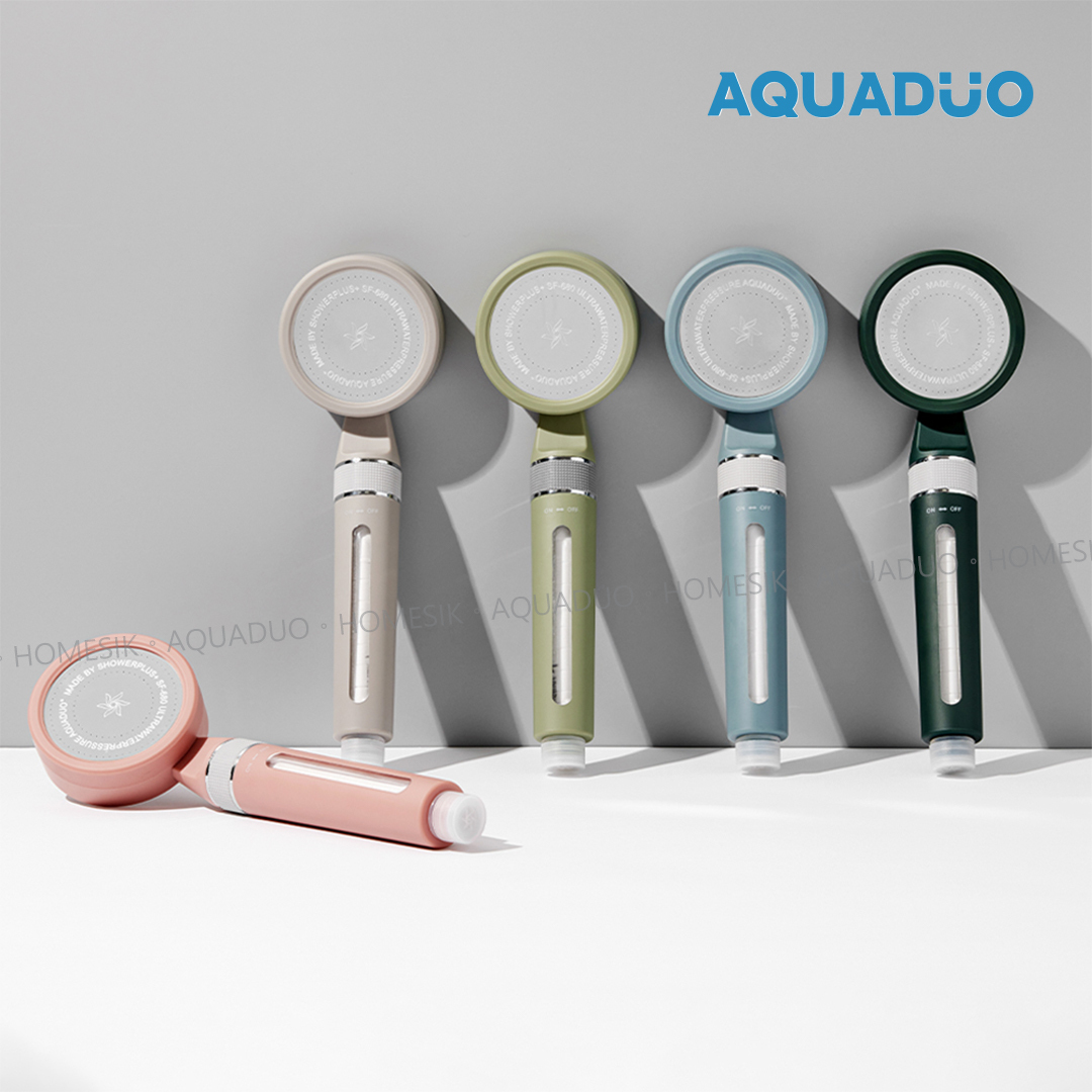 高級花系加寬版開/關 灰色 除氯增壓沐浴過濾花灑頭 (連濾芯) SF-680-GY