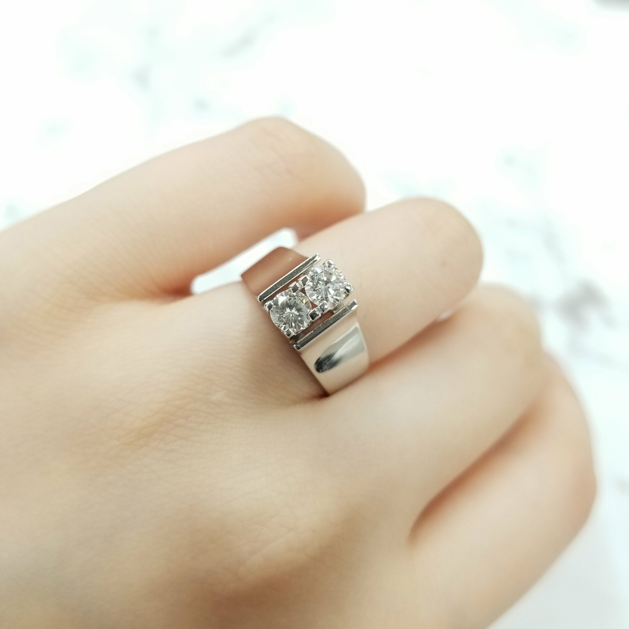 14K White Gold 0.52ct Diamond Ring